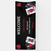 Spaß Skelettkings und Queens Poker Spielkarten Banner (Vertikal)