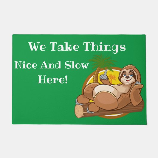 Spaß Sloth Fußmatte (Vorderseite)