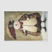 Spaß Snowman im Outfit mit Umbrella BA9 Decoupage Seidenpapier (Vorderseite)