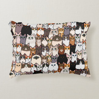 Spaß so viele Katzen und Kätzchen Collage Dekokissen