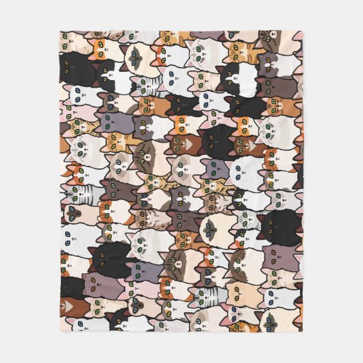 Spaß so viele Katzen und Kätzchen Collage Fleecedecke (Vorderseite)