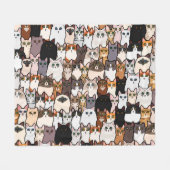 Spaß so viele Katzen und Kätzchen Collage Fleecedecke (Vorderseite (Horizontal))