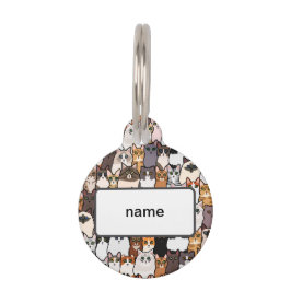 Spaß so viele Katzen und Kätzchen Collage Haustiermarke