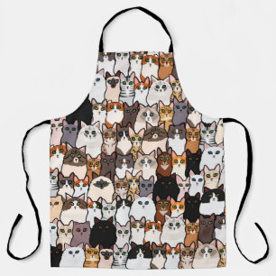 Spaß so viele Katzen und Kätzchen Collage Schürze