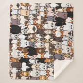 Spaß so viele Katzen und Kätzchen Collage Sherpadecke (Vorderseite)