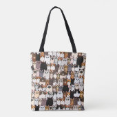 Spaß so viele Katzen und Kätzchen Collage Tasche (Rückseite)