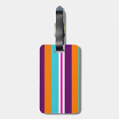 Spaß-Sommer-Rosa-aquamarines orange lila Gepäckanhänger (Rückseite vertikal)