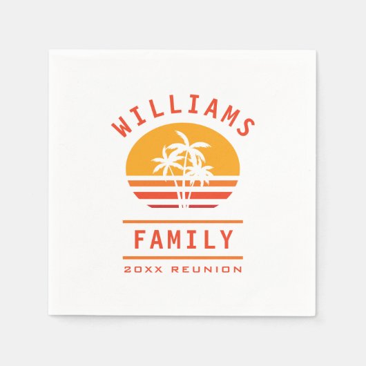 Spaß Sommerurlaub Tropical Beach Family Wiedersehe Serviette (Vorderseite)