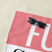 Spaß, Sonne und Schwung Personalisiert Strandtuch (Beispiel)
