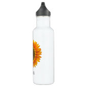 Spaß Sonnenblumen Personalisiertes Land Blumen Edelstahlflasche (Rechts)
