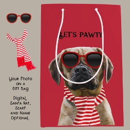 Spaß Sonnenbrille und Scarf mit Foto Weihnachts-Hu Mittlere Geschenktüte