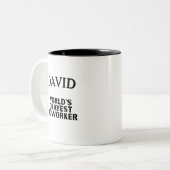 Spaß Spaß - der beste, kundenspezifische Text der Zweifarbige Tasse (Vorderseite Links)