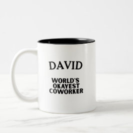 Spaß Spaß - der beste, kundenspezifische Text der Zweifarbige Tasse