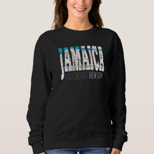 Spaß Spaß Jamaica Queens New York mit U-Bahn-Karte Sweatshirt