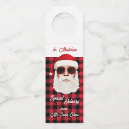 Spaß Special Lieferung Santa Red Black Buffalo Kar Flaschenanhänger