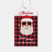 Spaß Special Lieferung Santa Red Black Buffalo Kar Geschenkanhänger (Vorderseite)