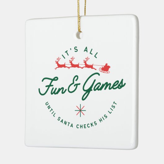 Spaß & Spiele Keramikornament (Links)