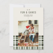 Spaß & Spiele Weihnachten | PERSONALISIERT 3 FOTO (Vorderseite)