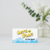 Spaß Spielen wir Kinderpool-Party-Karten Visitenkarte (Stehend Vorderseite)