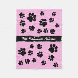 Spaß-spielerische Tatzen-Drucke für Hundeliebhaber Fleecedecke