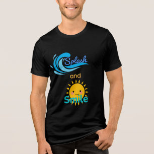 Spaß "Splash and Smile" Sommergrafische Illustrati Tri-Blend Shirt
