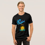 Spaß "Splash and Smile" Sommergrafische Illustrati Tri-Blend Shirt (Vorderseite voll)
