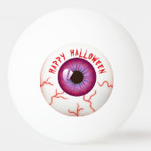 Spaß Spooky Bloodshot Eyeball Happy Halloween Tischtennisball (Rückseite)