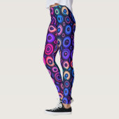 Spaß Spooky Halloween Lila Monster Eyeball Leggings (Links)
