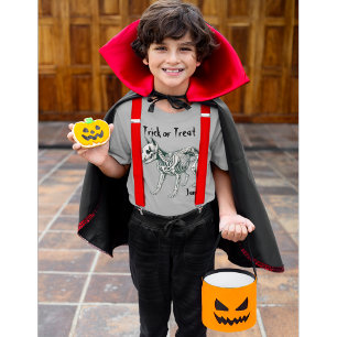 Spaß Spooky Hund Skelett, Kinder Halloween T-Shirt