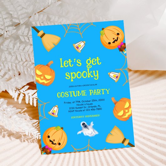 Spaß Spooky Kids Halloween Kostüm Party Einladung
