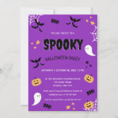Spaß Spooky Kids Halloween Kostüm Party Einladung (Vorderseite)