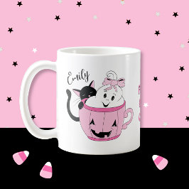 Spaß Spooky Niedlich Halloween personalisierte Mug Kaffeetasse