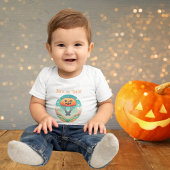 Spaß, Spooky Pumpkin Fallschirm Skelett Halloween Kleinkind T-shirt