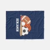 Spaß Sport Fan Personalisiert Fleecedecke (Vorderseite (Horizontal))