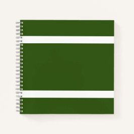 Spaß sportlich fett weiße Streifen auf waldgrün Notizblock