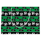 Spaß Sportsoccer Ball Muster Party Tasche Große Geschenktüte (Vorderseite)