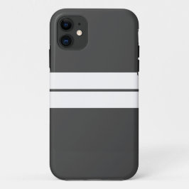 Spaß Sporty Twin White Racing Streifen auf dunkelg Case-Mate iPhone Hülle