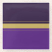 Spaß Sporty Zwei Tone Lila Racing Streifen Glasuntersetzer (Vorderseite)