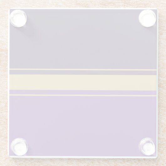Spaß Sporty Zwei Tone Lila Racing Streifen Glasuntersetzer (Rückseite)