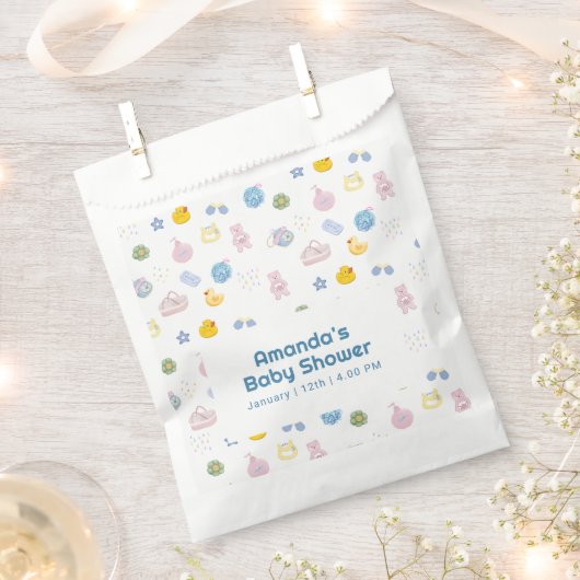 Spaß Spritz Spritz Gummiente Bad Baby Shower Geschenktütchen (Ausgeschnitten)