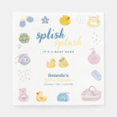 Spaß Spritz Spritz Gummiente Bad Baby Shower Serviette (Vorderseite)