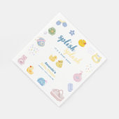 Spaß Spritz Spritz Gummiente Bad Baby Shower Serviette (Ecke)