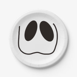 Spaß, spuke, Geistergesicht zu Halloween Pappteller