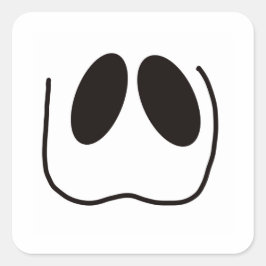 Spaß, spuke, Geistergesicht zu Halloween Quadratischer Aufkleber