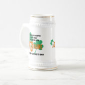 Spaß St Patrick's Day Pi Day Math Monogram Bierglas (Vorderseite Links)
