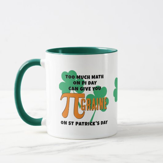 Spaß St Patrick's Day Pi Day Math Monogram Tasse (Links)