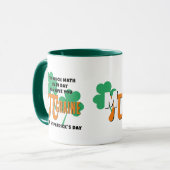 Spaß St Patrick's Day Pi Day Math Monogram Tasse (Vorderseite Links)