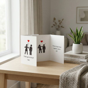 Spaß Stickman Couple Joke Funny Valentinstag Karte