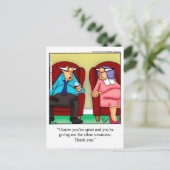 Spaß "Stille Behandlung" Postkarte (Stehend Vorderseite)