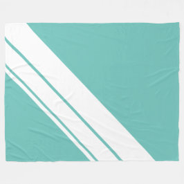 Spaß Stilvoll Aquamarin weiße Streifen Fleecedecke